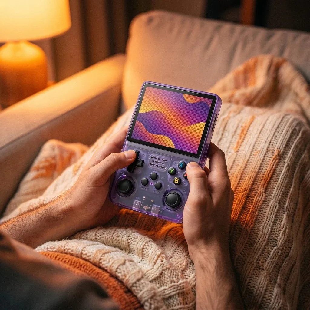 Playing the Retro Pulse on the couch