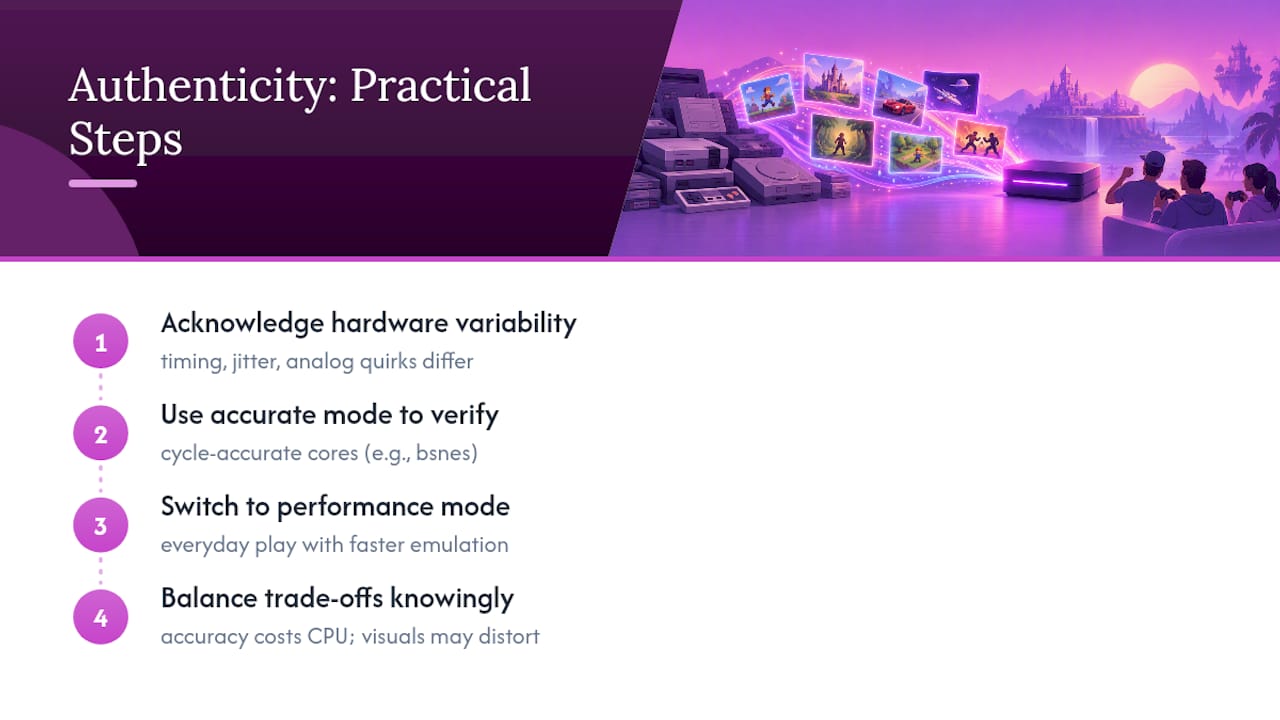 What Authenticity Really Means: Timing, Analog Quirks, and Edge Cases — overview diagram