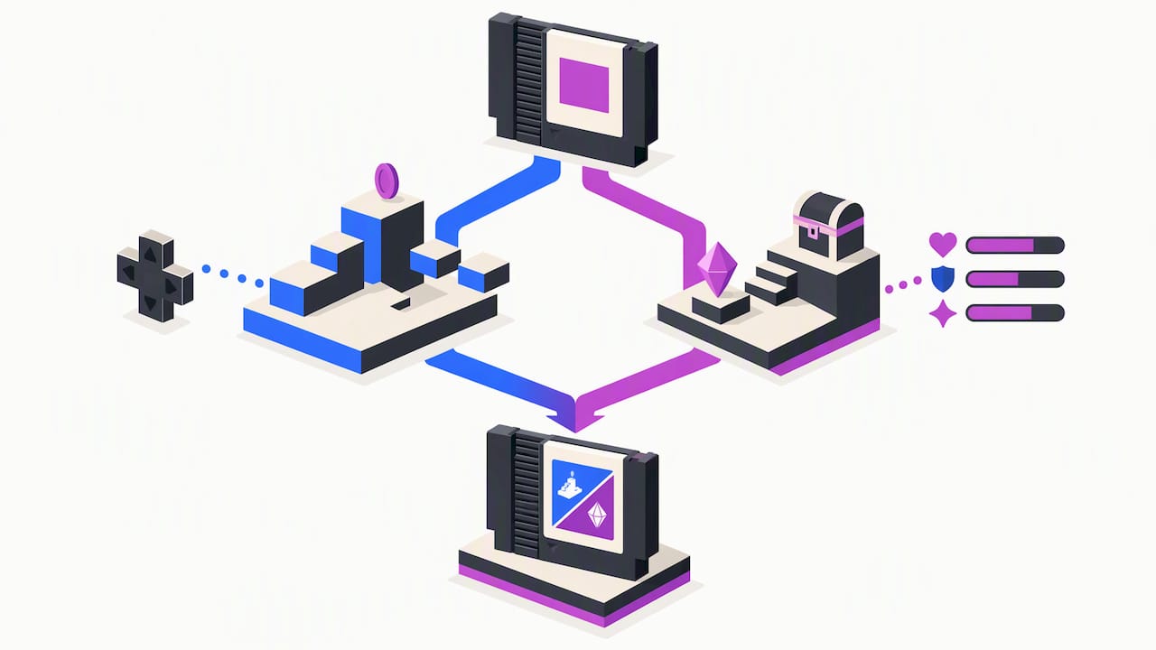 Hybrid game genre classification illustration