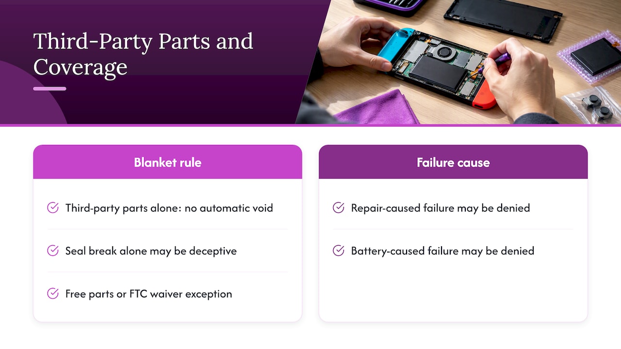 Will using third-party parts void it? — overview diagram